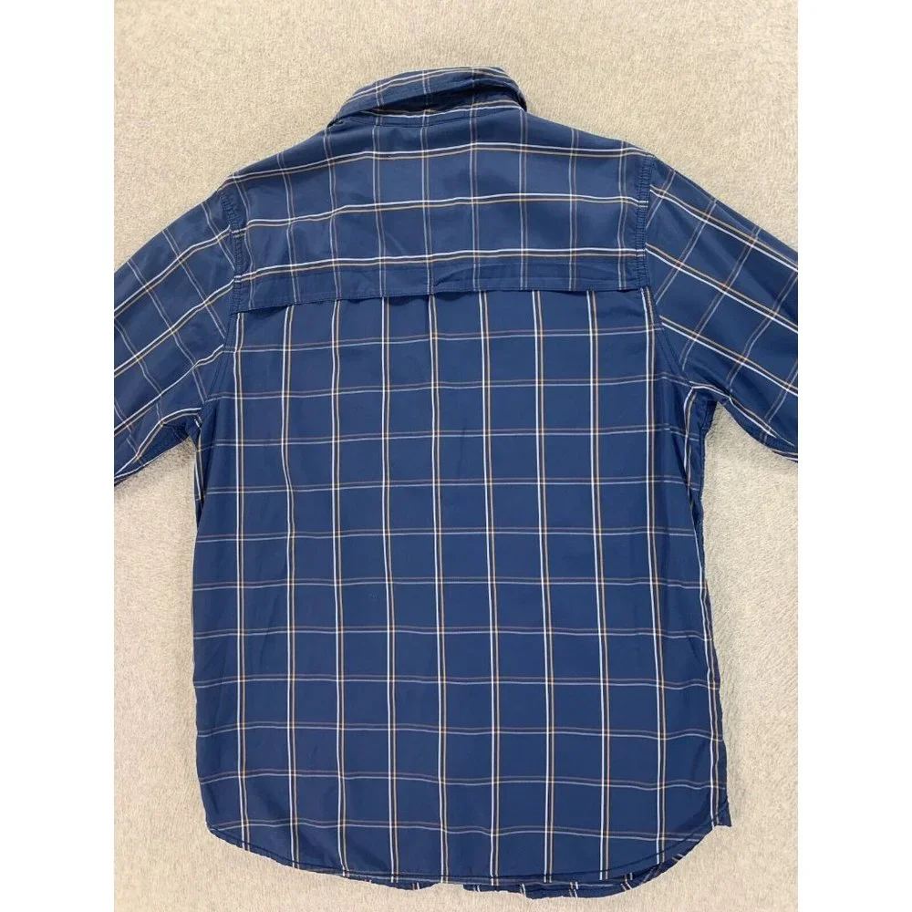 The North Face Nylon‎ Blend Long Sleeve Button Down Shirt (Men's Medium) Blue